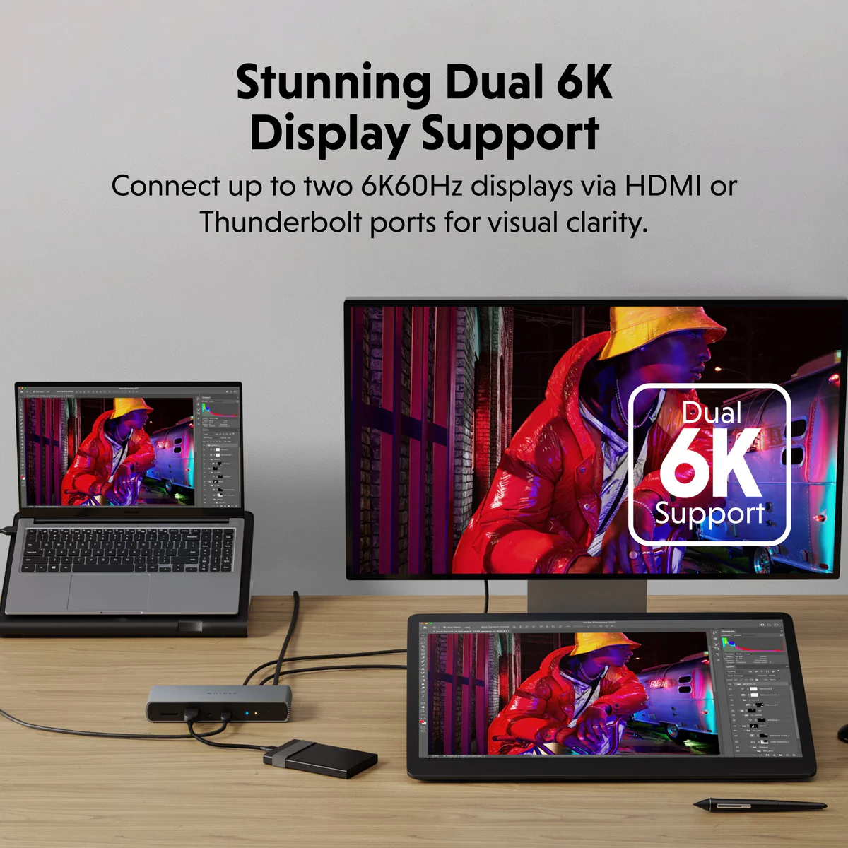 HyperDrive Thunderbolt 4 Docking Station 2 Downstream Ports (5)